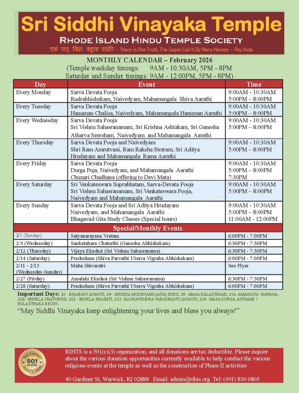 Rhode Island Hindu Temple Society